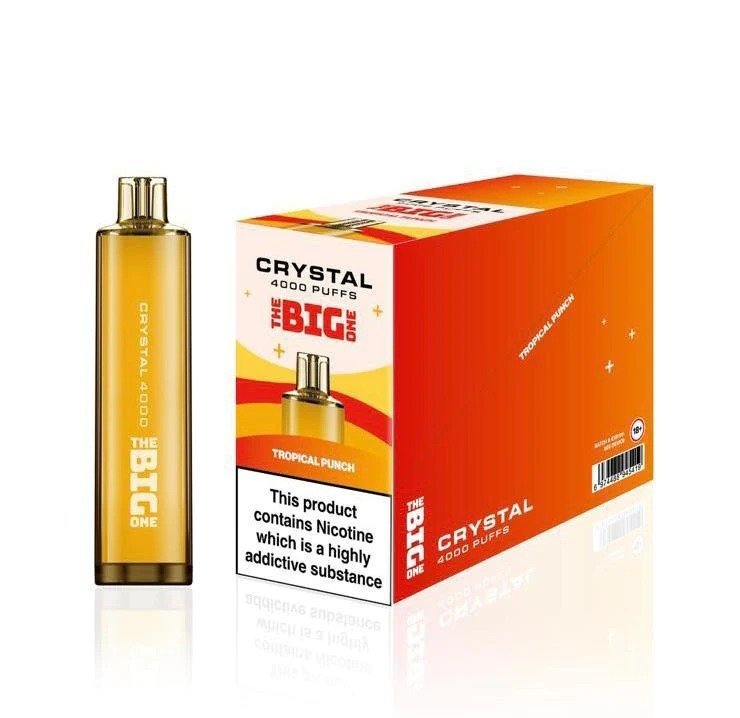 The Big One Crystal 4000 Disposable Vape Device 20MG - Eliquid Base - Tropical Punch