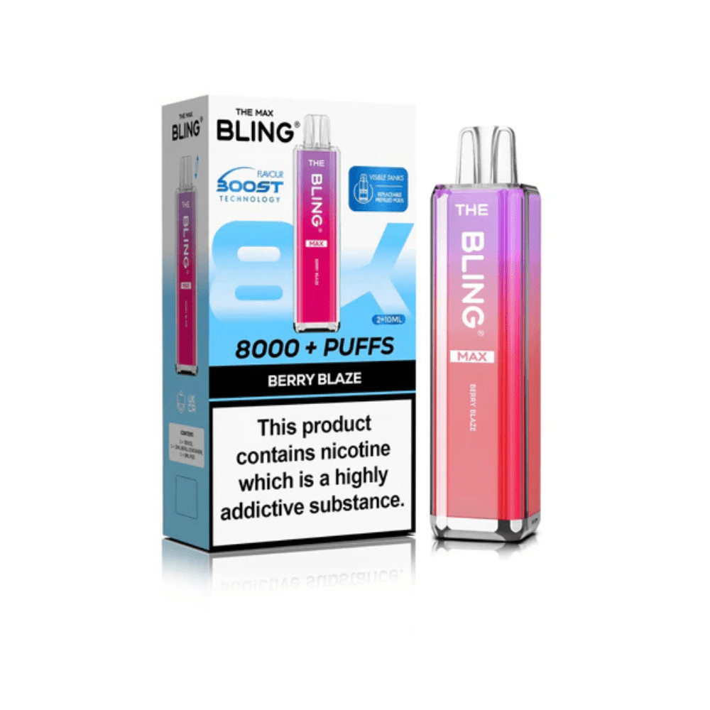 The Crystal Bling Max 8000 Prefilled Pod Kit - Eliquid Base - Berry Blaze