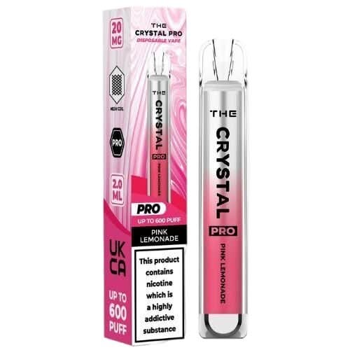 The Crystal Pro 600 Disposable Vape Device - Pink Lemonade