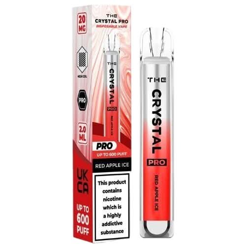 The Crystal Pro 600 Disposable Vape Device  - Red Apple Ice