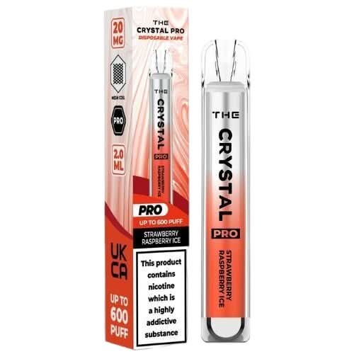 The Crystal Pro 600 Disposable Vape Device  - Strawberry Raspberry Ice