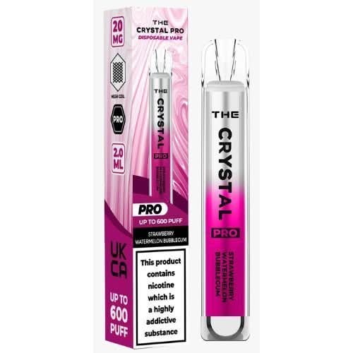 1XThe Crystal Pro 600 + 1XHayati The Crystal Pro Max 4000 (Bundle Deal) -Strawberry Watermelon Bubblegum