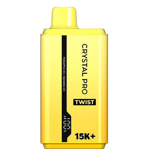 The Crystal Pro Twist 15000+ Puff Disposable Vape Device - Pineapple Ice / Banana Ice