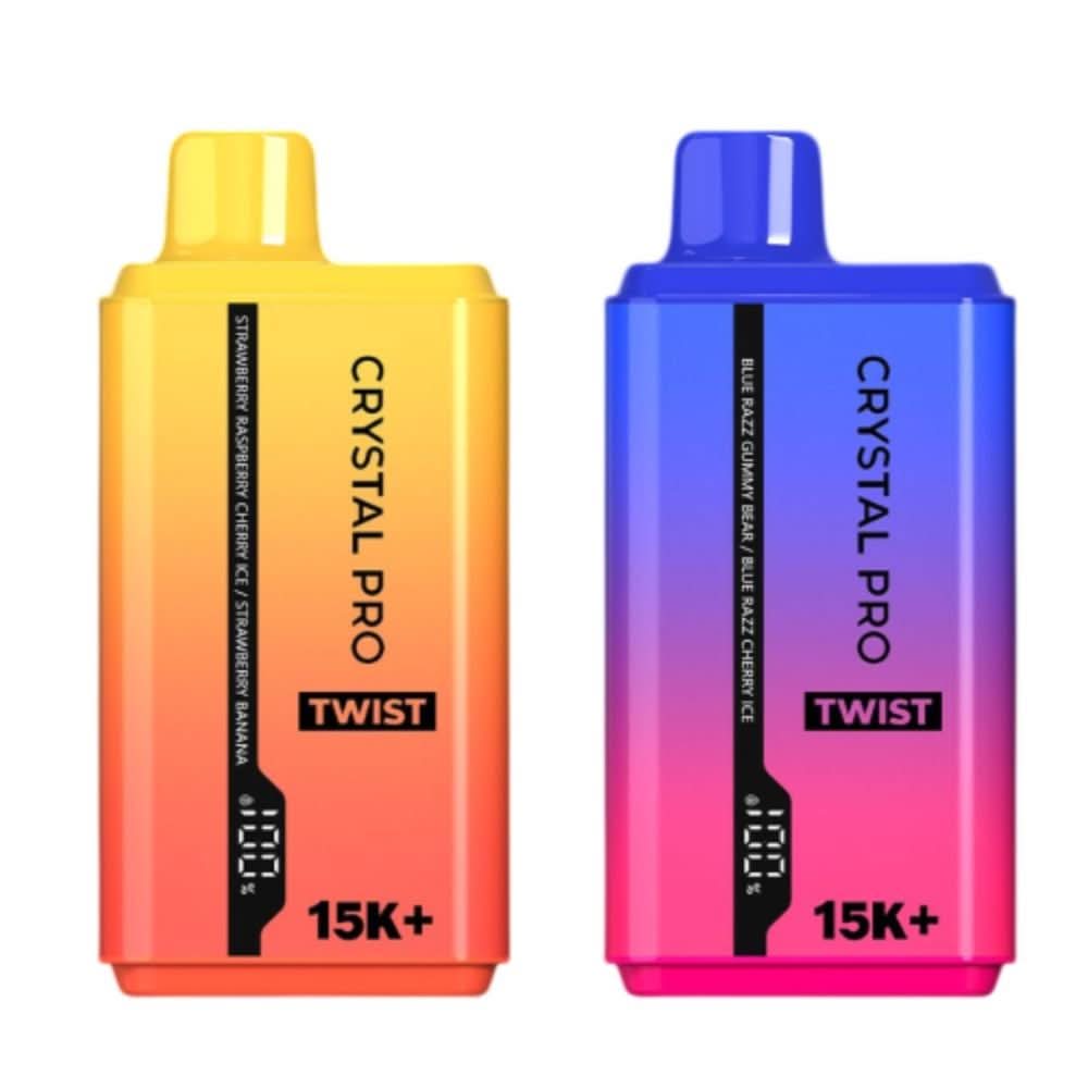 The Crystal Pro Twist 15000+ Puff Disposable Vape Device | 20MG ...