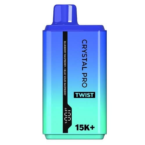 The Crystal Pro Twist 15000+ Puff Disposable Vape Device - Blueberry Raspberry / Blue Sour Raspberry