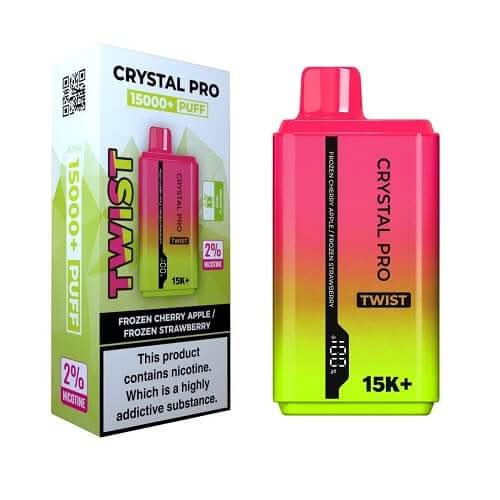 The Crystal Pro Twist 15000+ Puff Disposable Vape Device - Frozen Cherry Apple / Frozen Strawberry