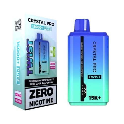 The Crystal Pro Twist 15000+ Puff Disposable Vape Device -Blue Razz Gummy Bear/ Blue Razz Cherry Ice