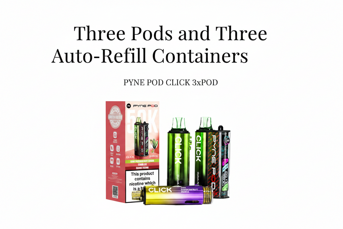 Three Pods and Three Auto-Refill Containers