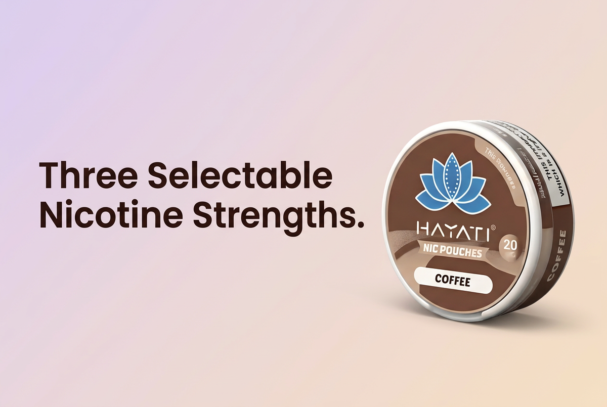 Three Selectable Nicotine Strengths