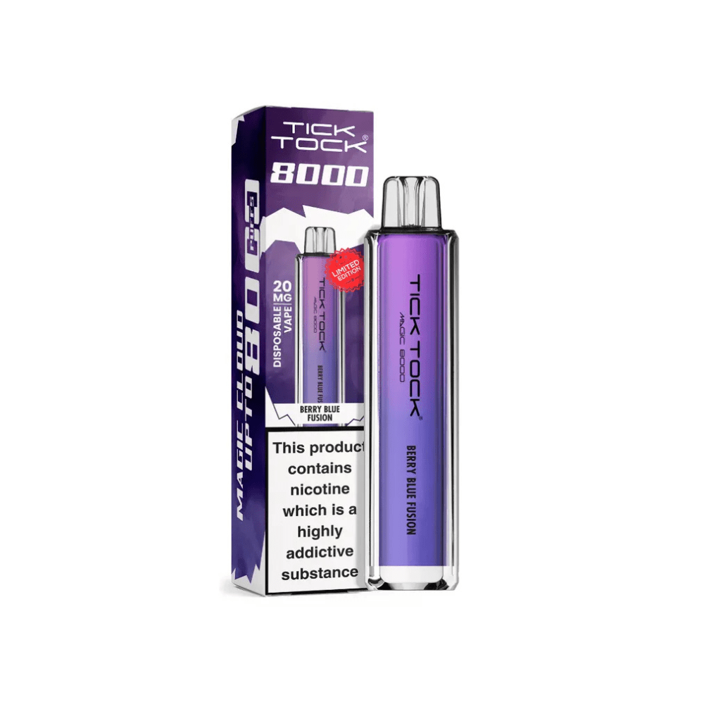 Tick Tock Magic 8000 Puffs Prefilled Pod Kit - Eliquid Base - Berry Blue Fusion