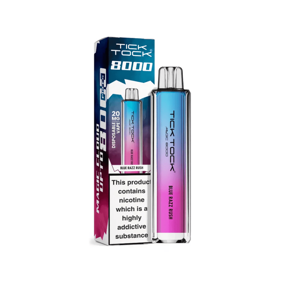 Tick Tock Magic 8000 Puffs Prefilled Pod Kit - Eliquid Base - Blue Razz Rush