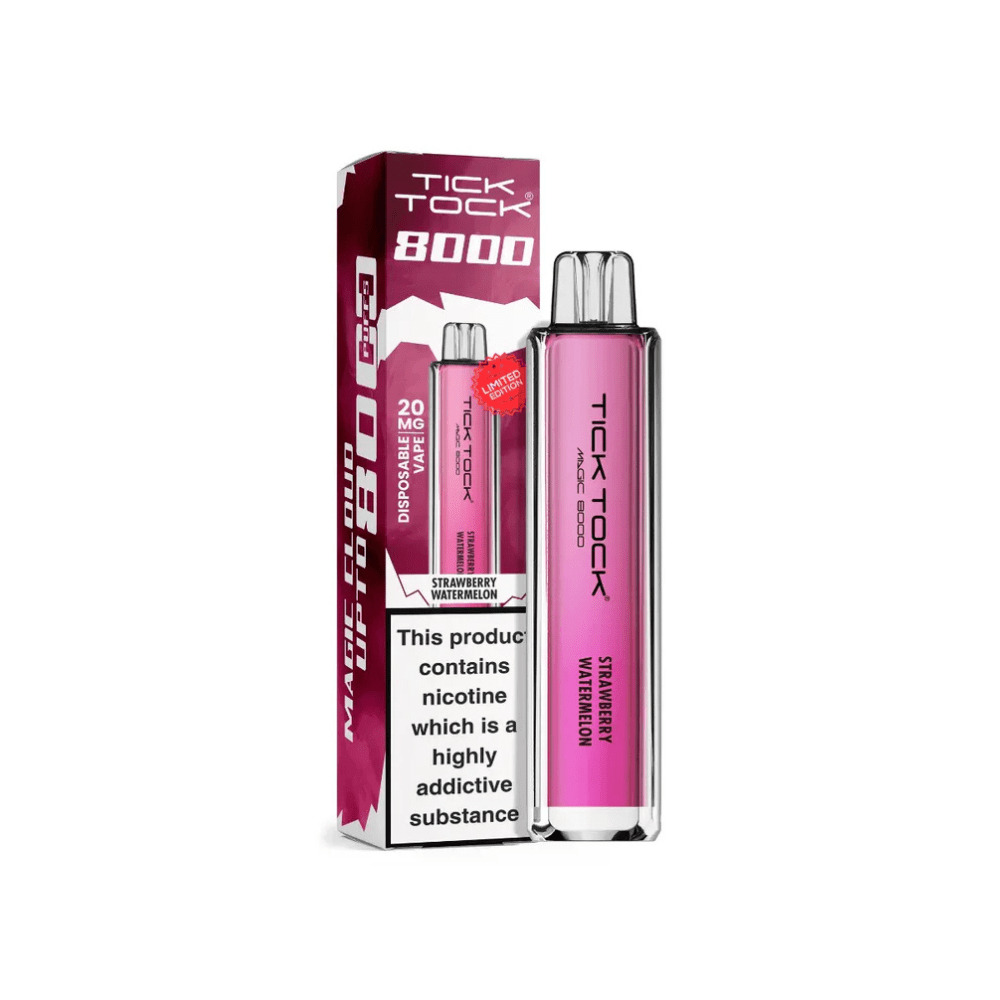 Tick Tock Magic 8000 Puffs Prefilled Pod Kit - Eliquid Base - Strawberry Watermelon