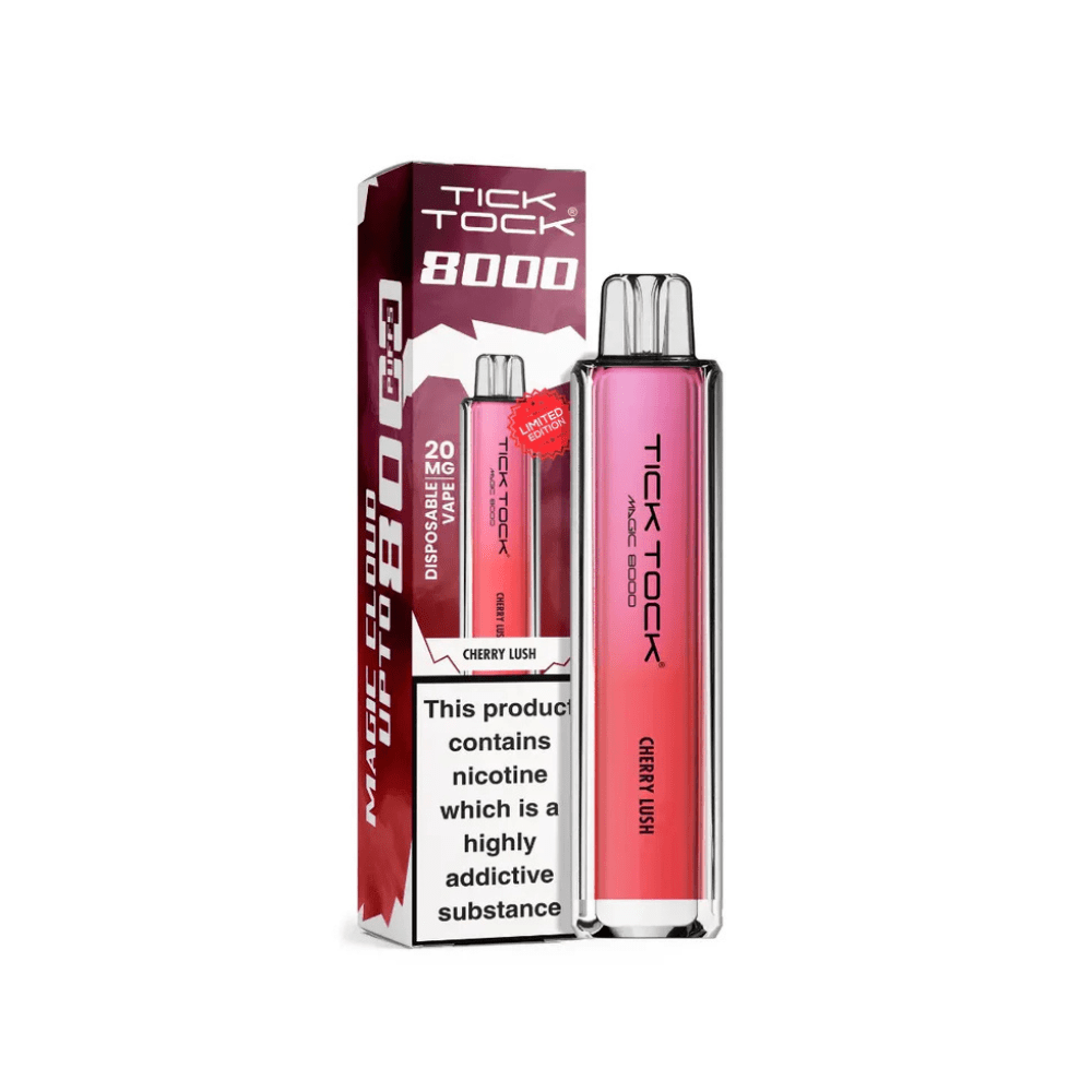 Tick Tock Magic 8000 Puffs Prefilled Pod Kit - Eliquid Base - Cherry Lush