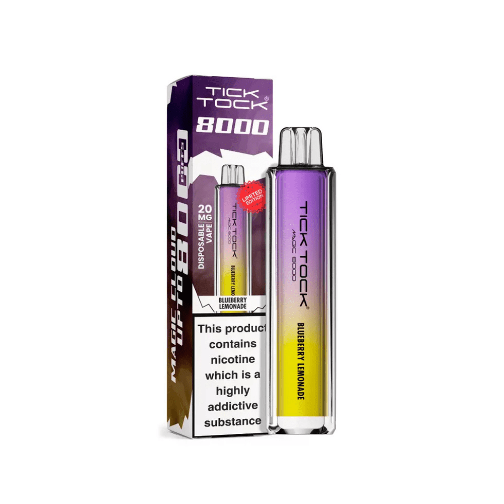 Tick Tock Magic 8000 Puffs Prefilled Pod Kit - Eliquid Base - Blueberry Lemonade
