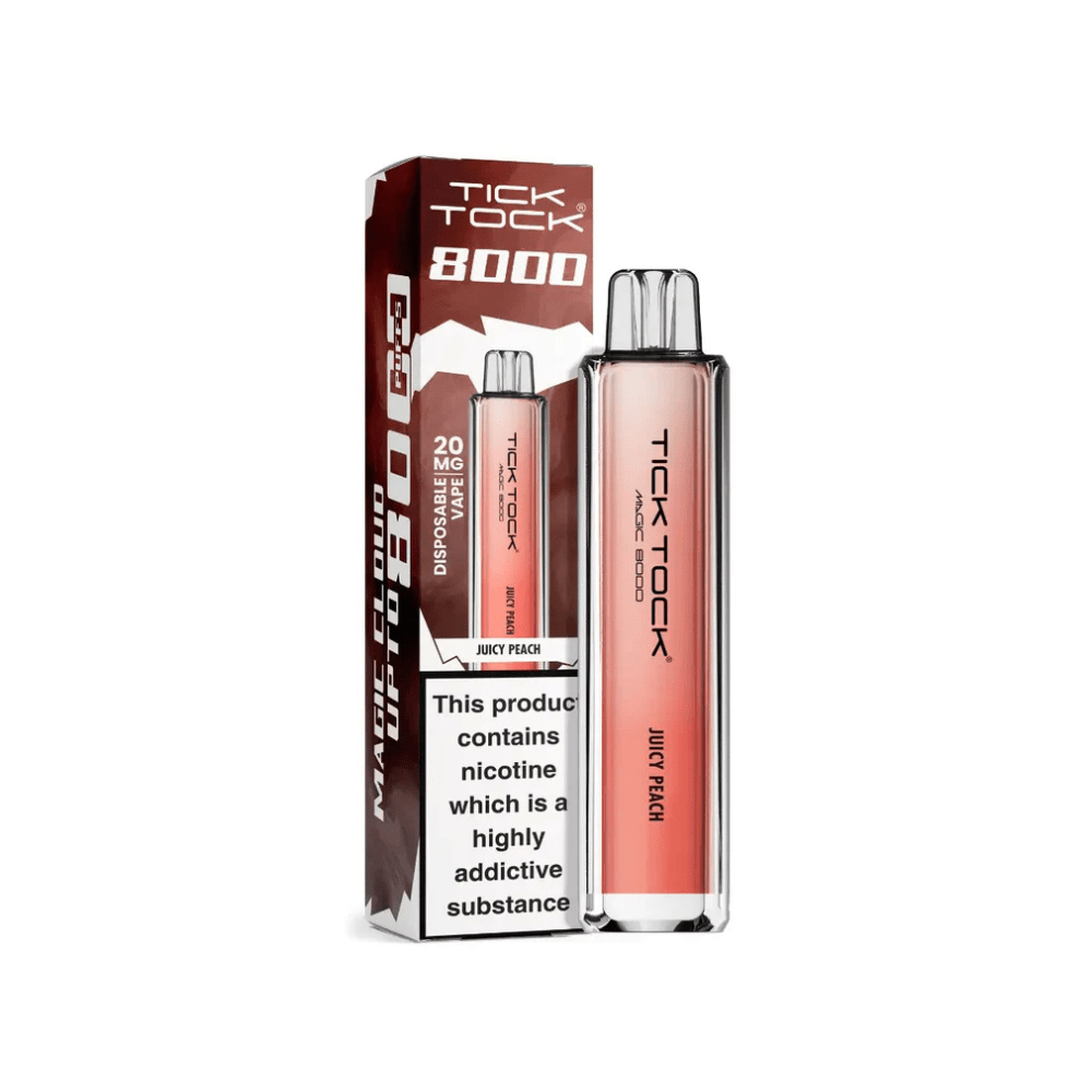 Tick Tock Magic 8000 Puffs Prefilled Pod Kit - Eliquid Base - Juicy Peach