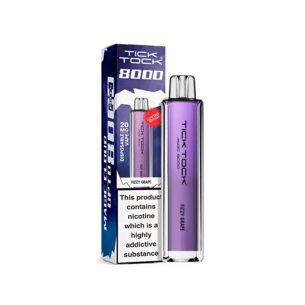 Tick Tock Magic 8000 Puffs Prefilled Pod Kit - Eliquid Base - Fizzy Grape