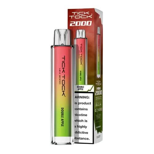 Tick Tock Mini 2000 Puffs Disposable Vape Device - 20MG - Eliquid Base - Double Apple