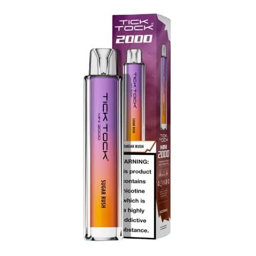 Tick Tock Mini 2000 Puffs Disposable Vape Device - 20MG - Eliquid Base - Sugar Rush