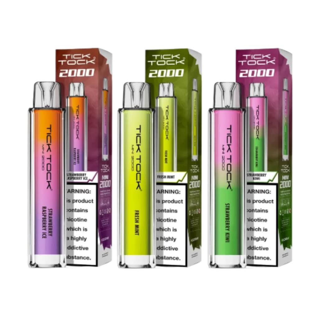 Tick Tock Mini 2000 Puffs Disposable Vape Device - 20MG - Eliquid Base - Berry Blaze