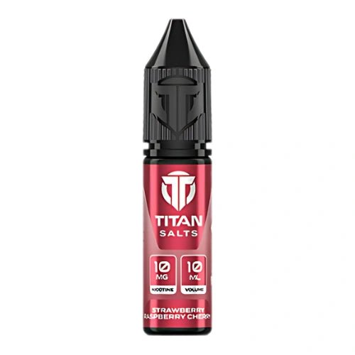 Titan Nic Salt 10ML - Pack of 10 - Eliquid Base - Strawberry Raspberry Cherry