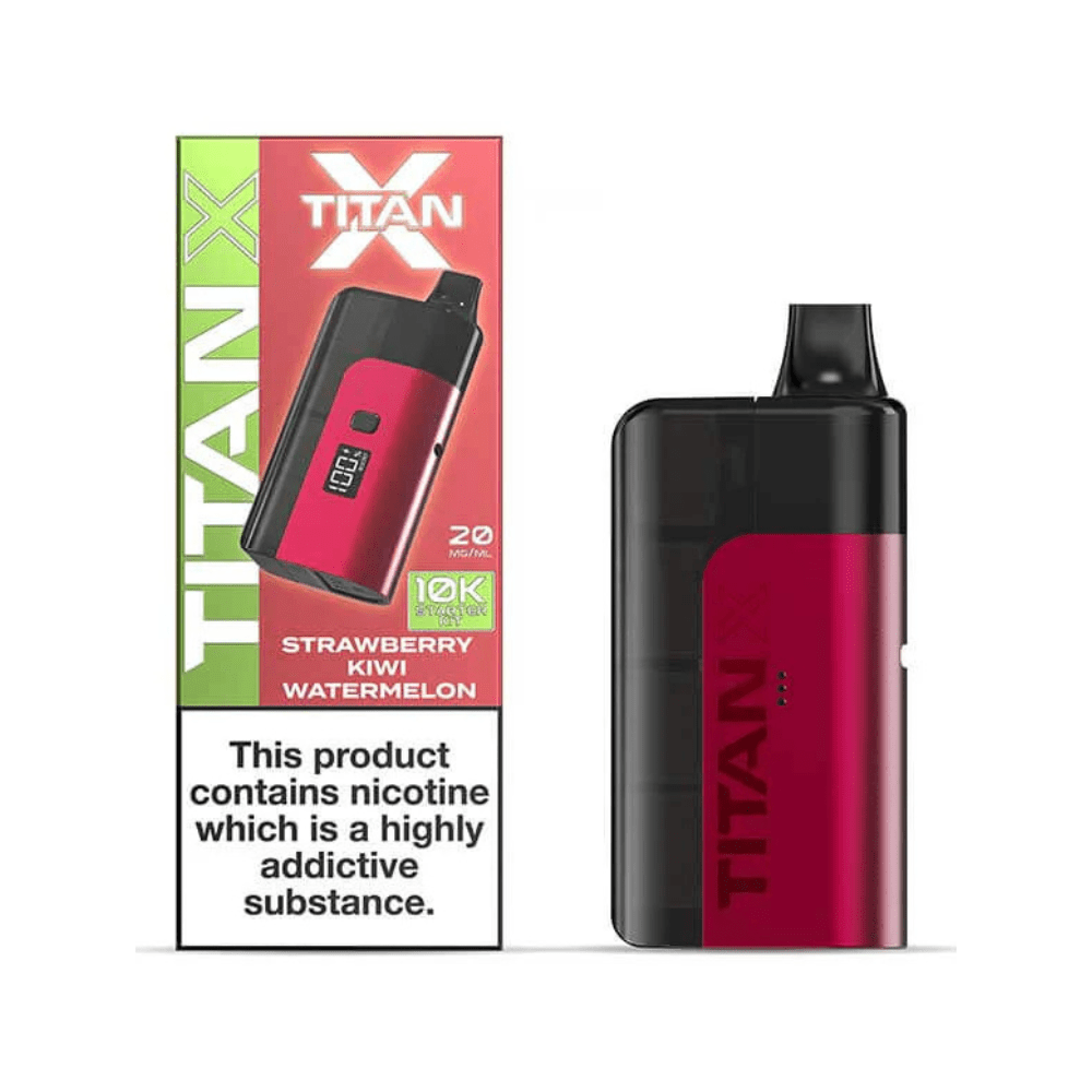 Titan X Prefilled Pod Vape Kit - Eliquid Base - Strawberry Kiwi Watermelon