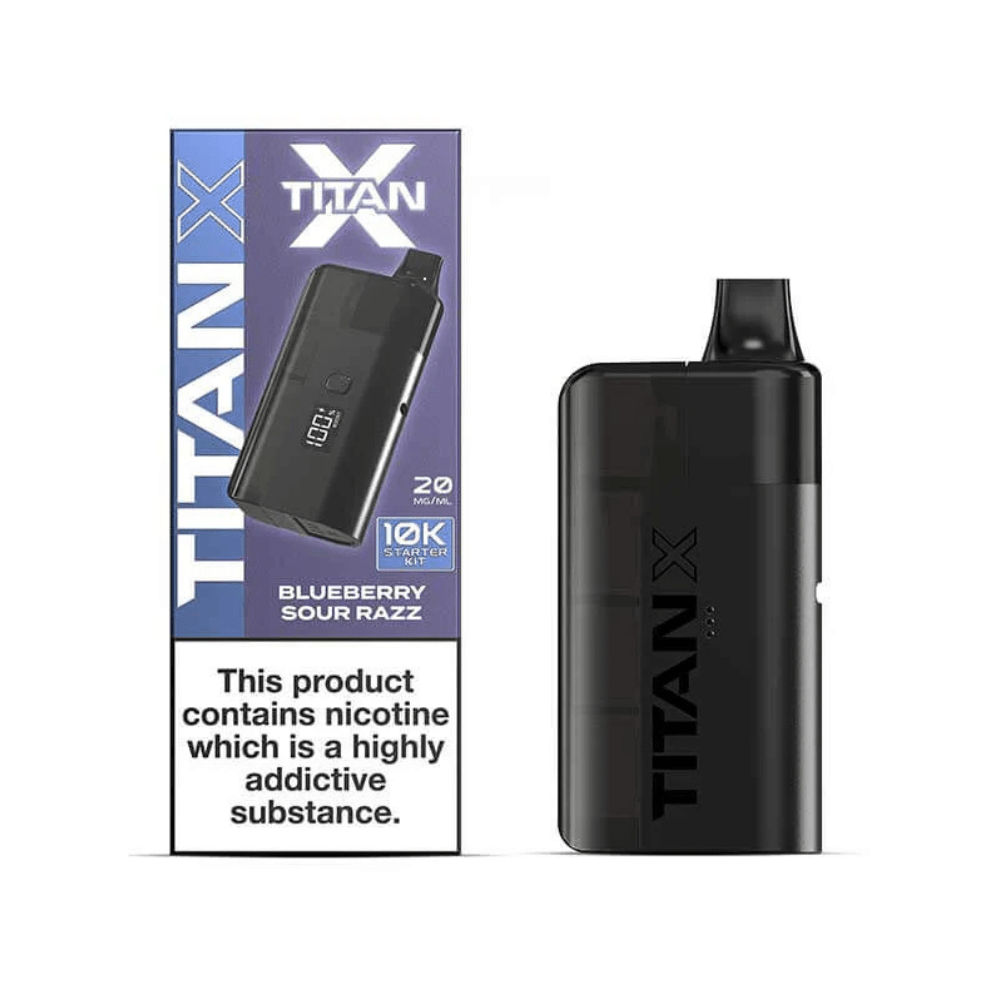 Titan X Prefilled Pod Vape Kit - Eliquid Base - Blueberry Sour Razz