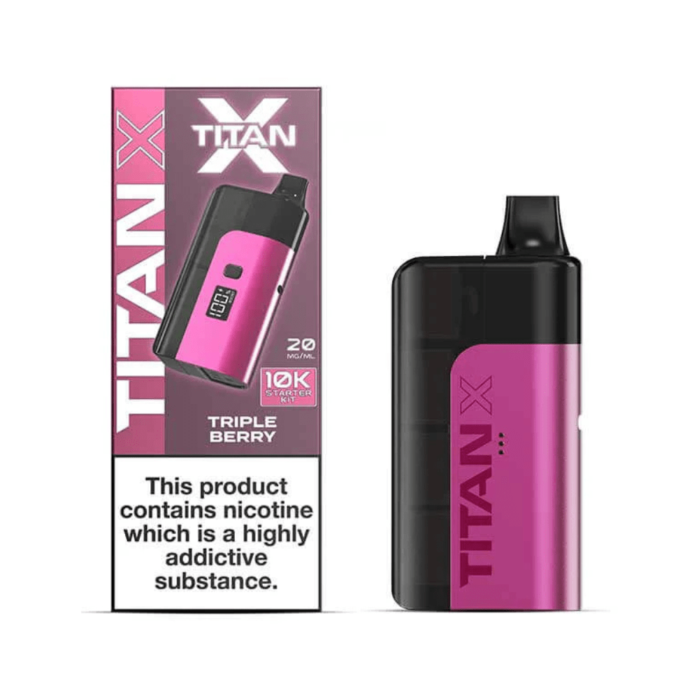Titan X Prefilled Pod Vape Kit - Eliquid Base - Triple Berry