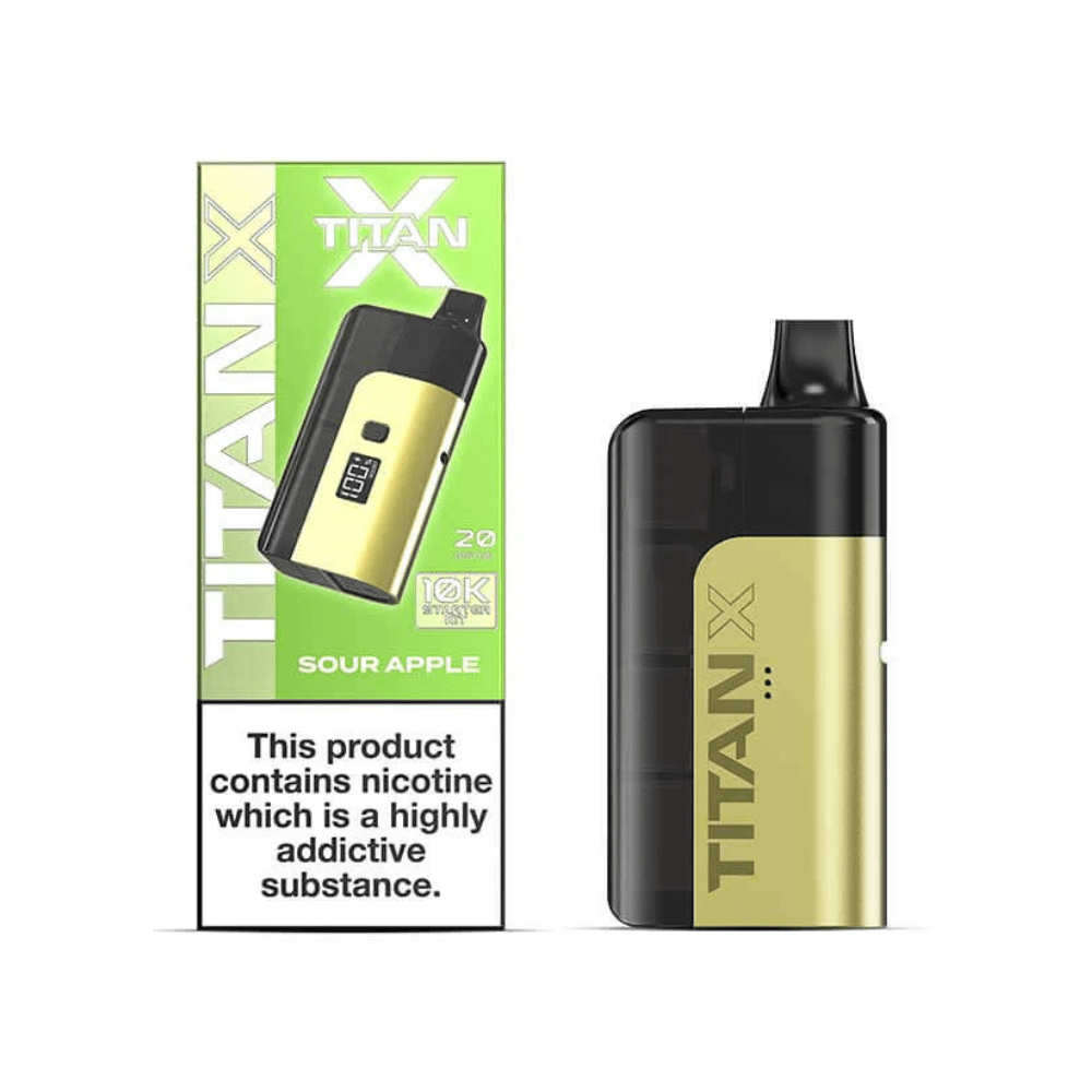Titan X Prefilled Pod Vape Kit - Eliquid Base - Sour Apple