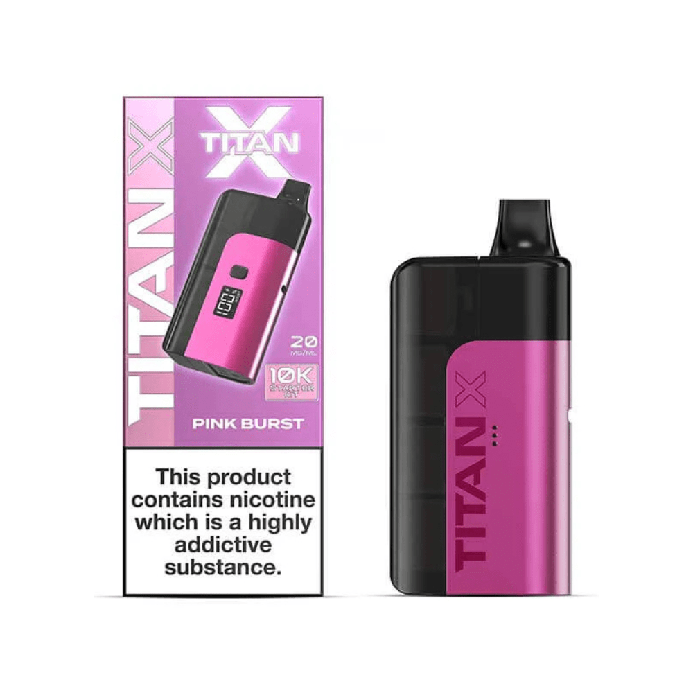 Titan X Prefilled Pod Vape Kit - Eliquid Base - Pink Burst