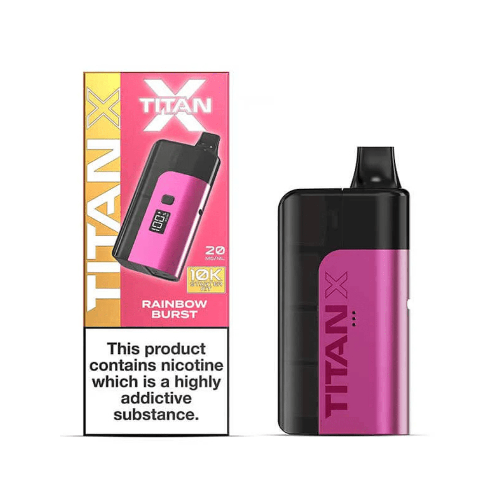 Titan X Prefilled Pod Vape Kit - Eliquid Base - Rainbow Burst