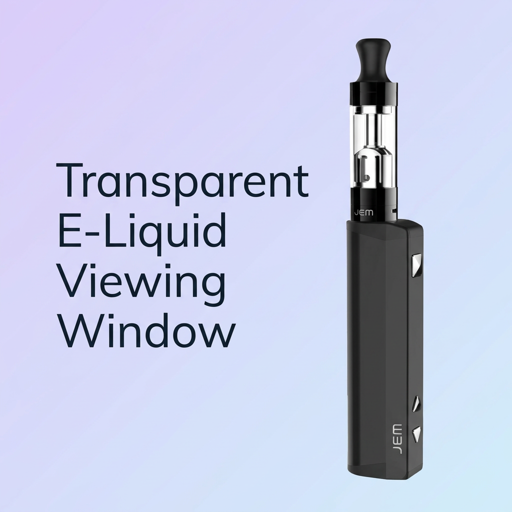 Transparent E-Liquid Viewing Window