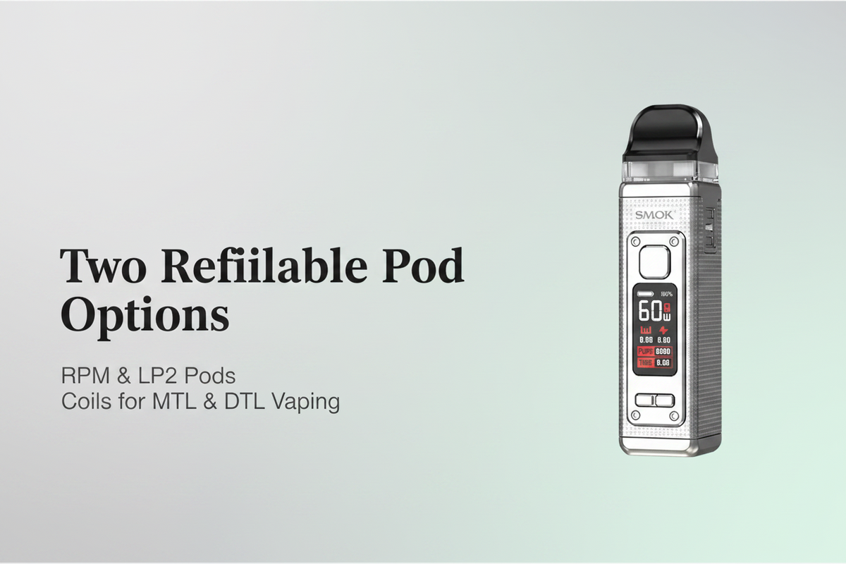 Two Refillable Pod Options