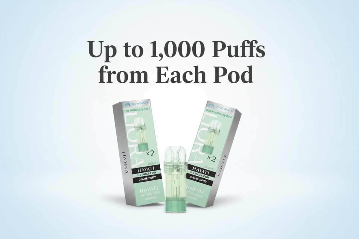   Up to 1,000 Puffs from Each Pod