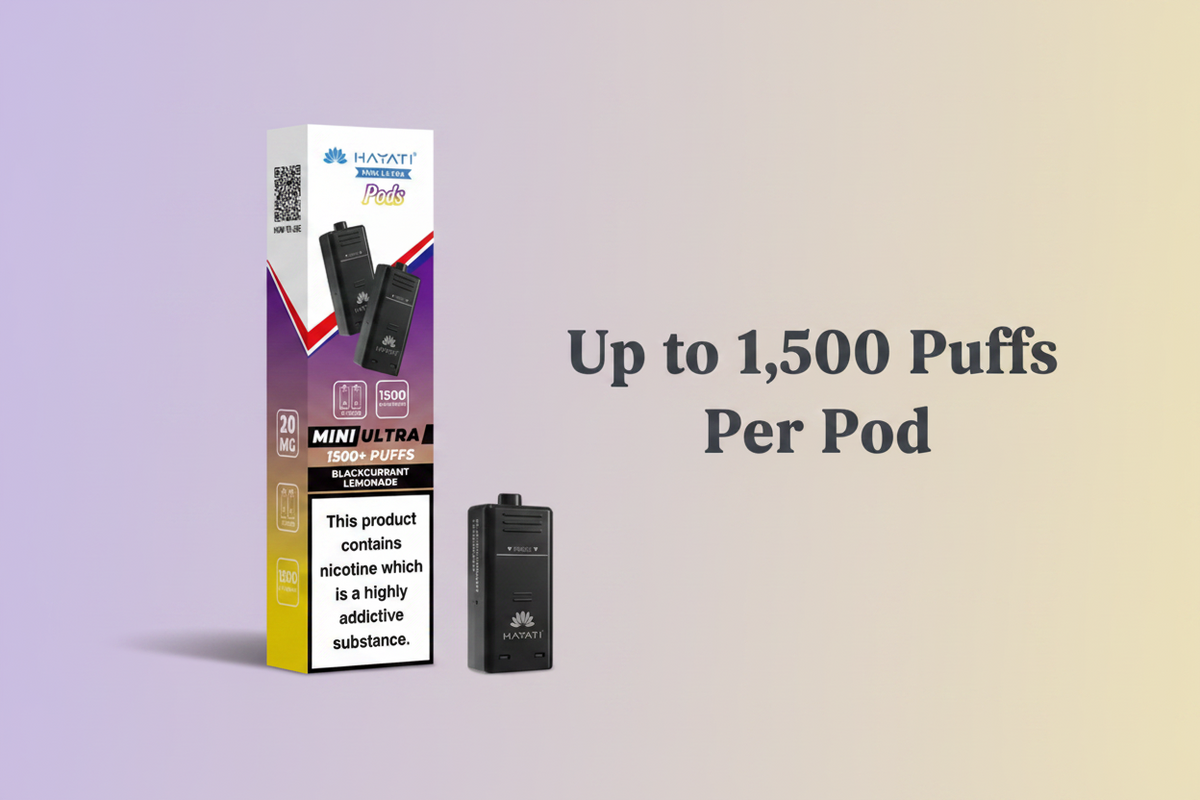 Up to 1,500 Puffs Per Pod