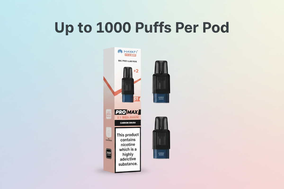 Up to 1000 Puffs Per Pod