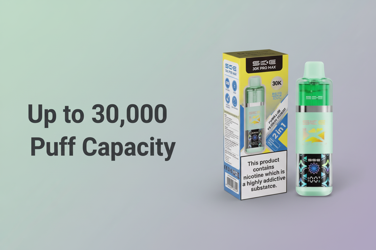 Up to 30,000 Puff Capacity