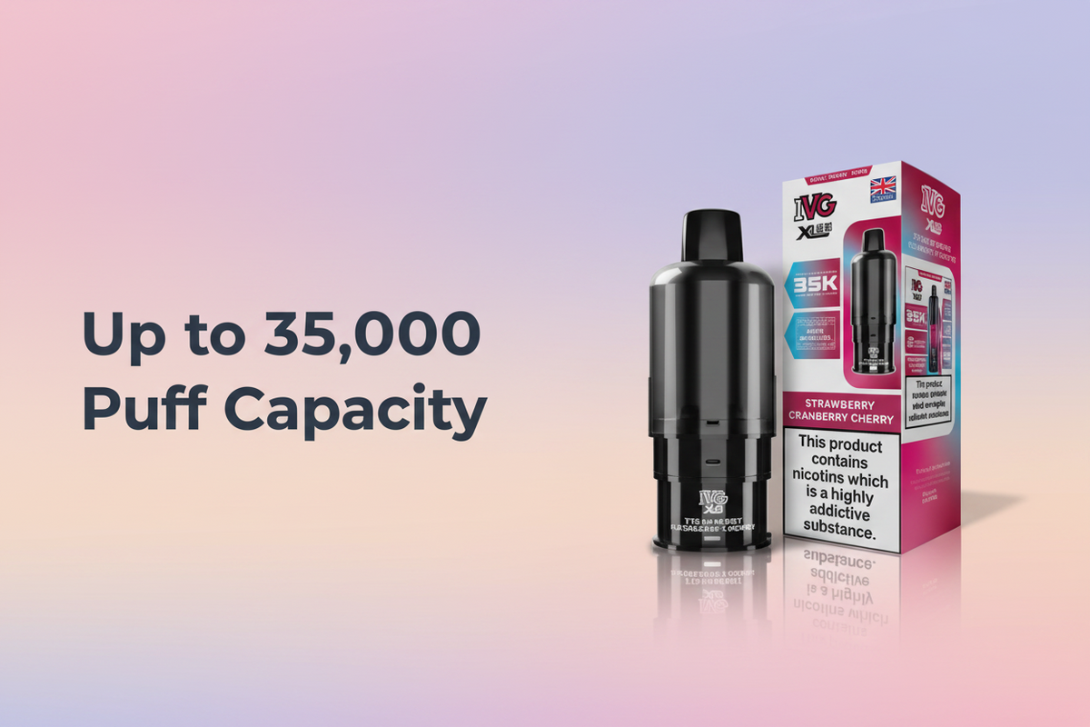 Up to 35,000 Puff Capacity