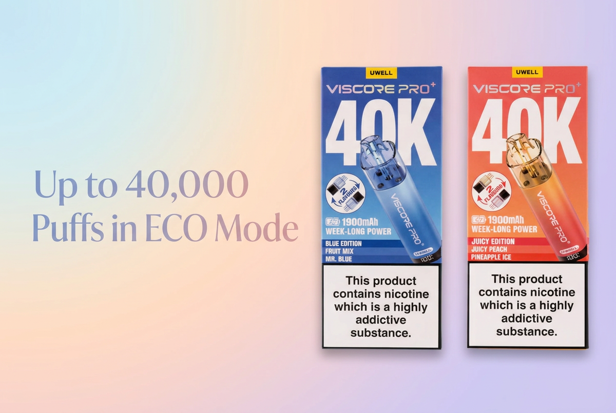 Up to 40,000 Puffs in ECO Mode