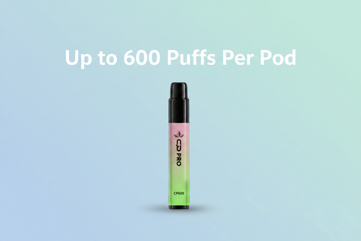 Up to 600 Puffs Per Pod