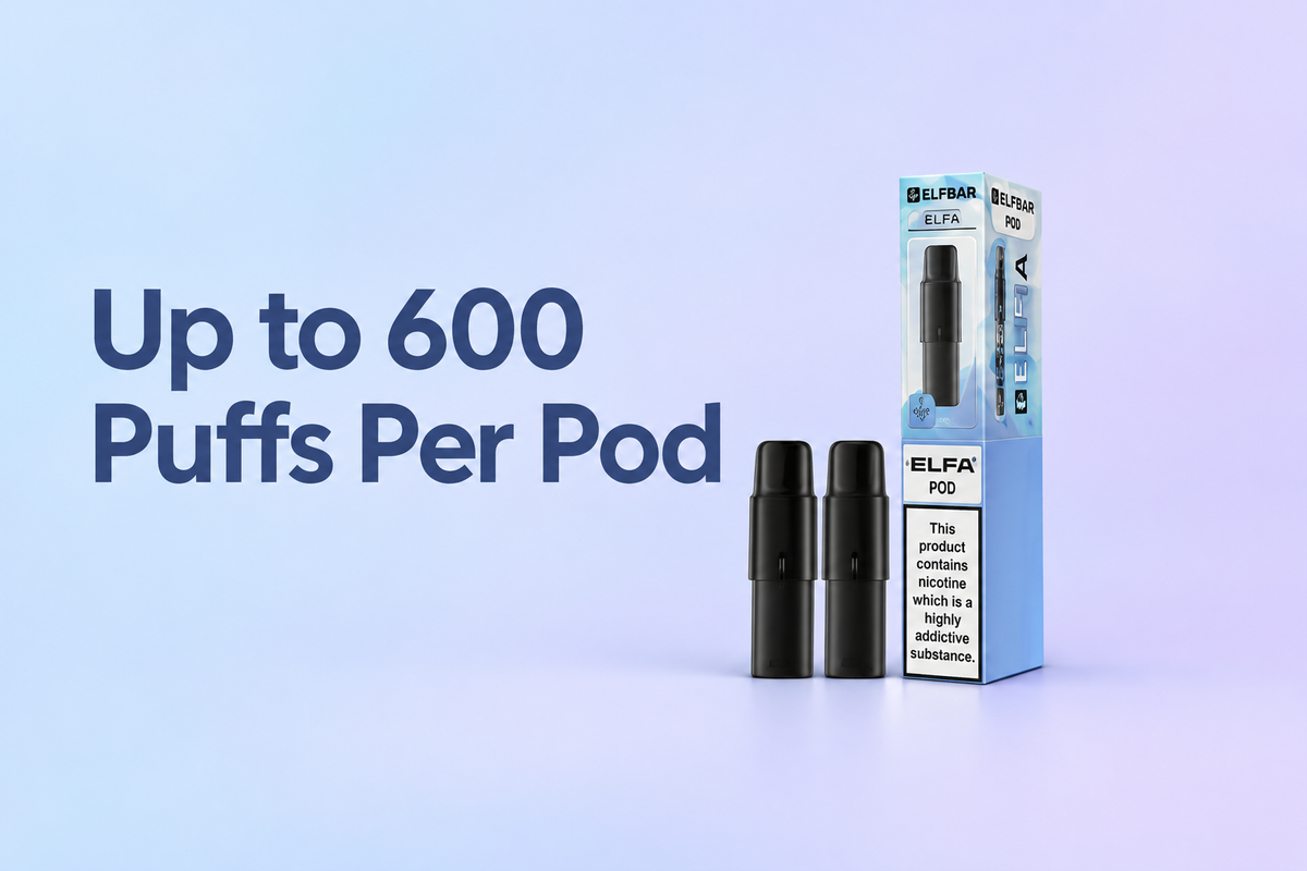 Up to 600 Puffs Per Pod