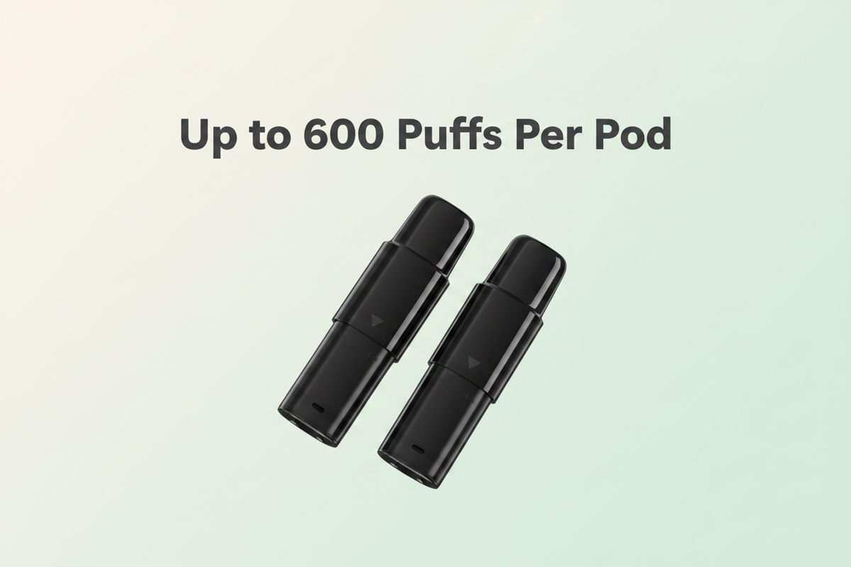 Up to 600 Puffs Per Pod