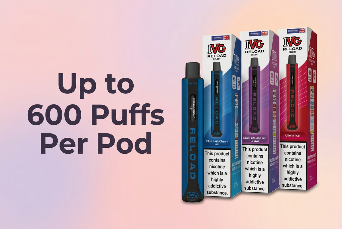 Up to 600 Puffs Per Pod