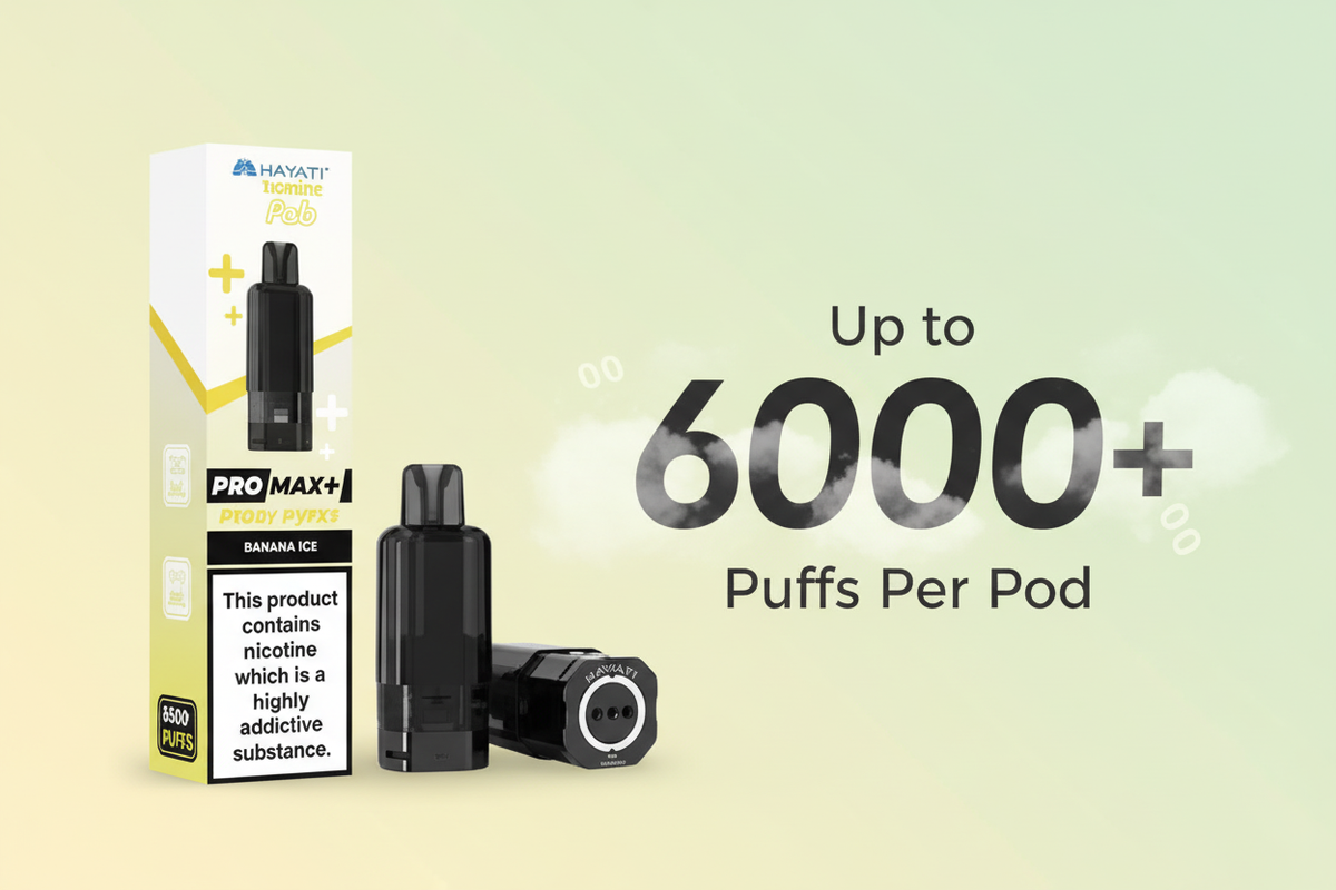 Up to 6000 Puffs Per Pod