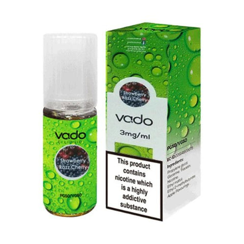 Vado 10ml E-Liquid - Pack of 10 - Eliquid Base-Strawberry Razz Cherry