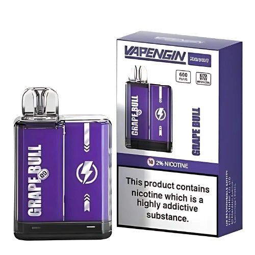 Vapengin Mercury 600 Puff Disposable Device - 20MG - Eliquid Base - Grape Bull
