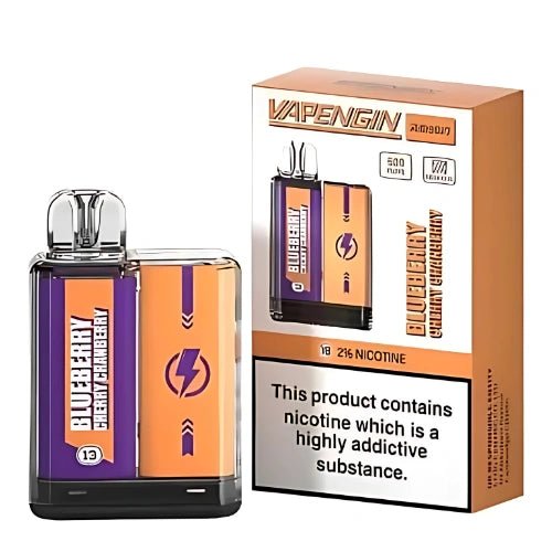 Vapengin Mercury 600 Puff Disposable Device - 20MG - Eliquid Base - Blueberry Cherry Cranberry