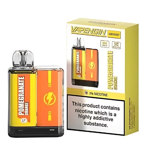 Vapengin Mercury 600 Puff Disposable Device - 20MG - Eliquid Base - Pomegranate Orange