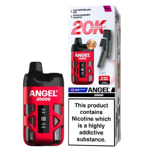 Vapes Bar Angel 20000 Disposable Device  20MG, Watermelon Ice , Strawberry Mojito
