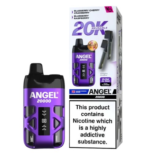 Vapes Bar Angel 20000 Disposable Device  20MG,  Berry Lemonade , Strawberry Kiwi