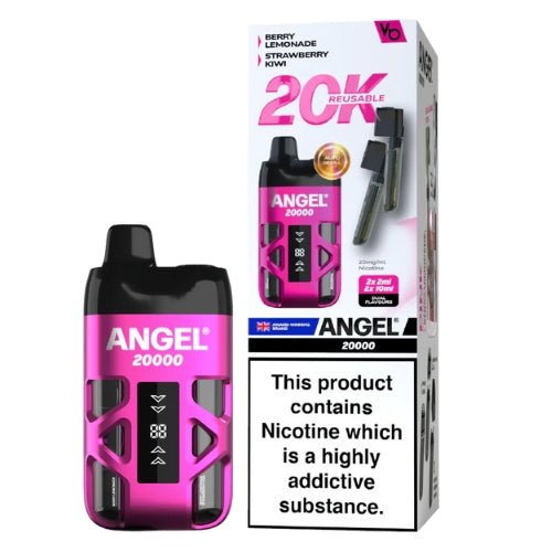 Vapes Bar Angel 20000 Disposable Device  20MG, Berry Lemonade , Strawberry Kiwi